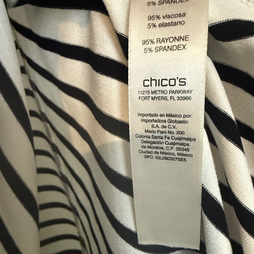 Chico's Black and White Striped Maxi Skirt Size 3 NWOT Flattering - Picture 6 of 7